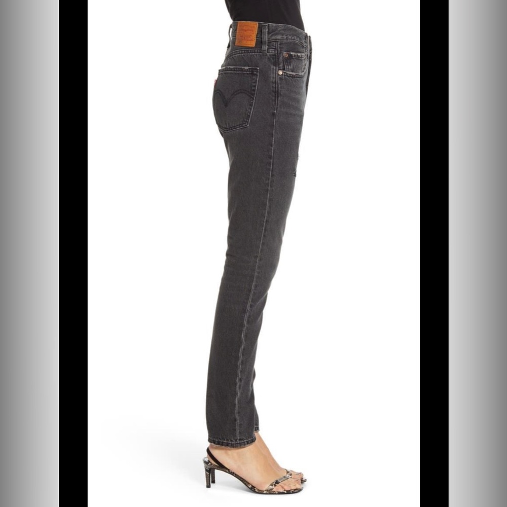 Levi’s 501 ripped high waist skinny jeans